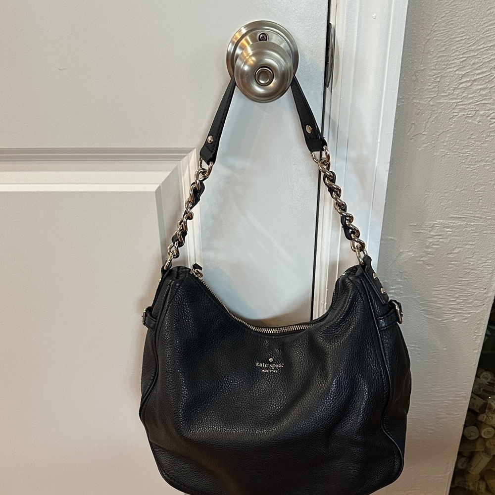 Kate Spade Black Pebbled Leather Shoulder Bag